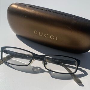 Gucci metallic prescription glasses